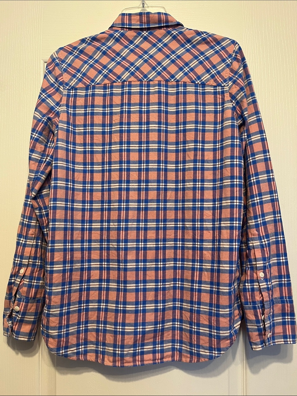 🌸2/20 J.Crew “The Boy Shirt” Pink Plaid 100% Cotton Preppy Coastal Size 4 - Picture 4 of 9